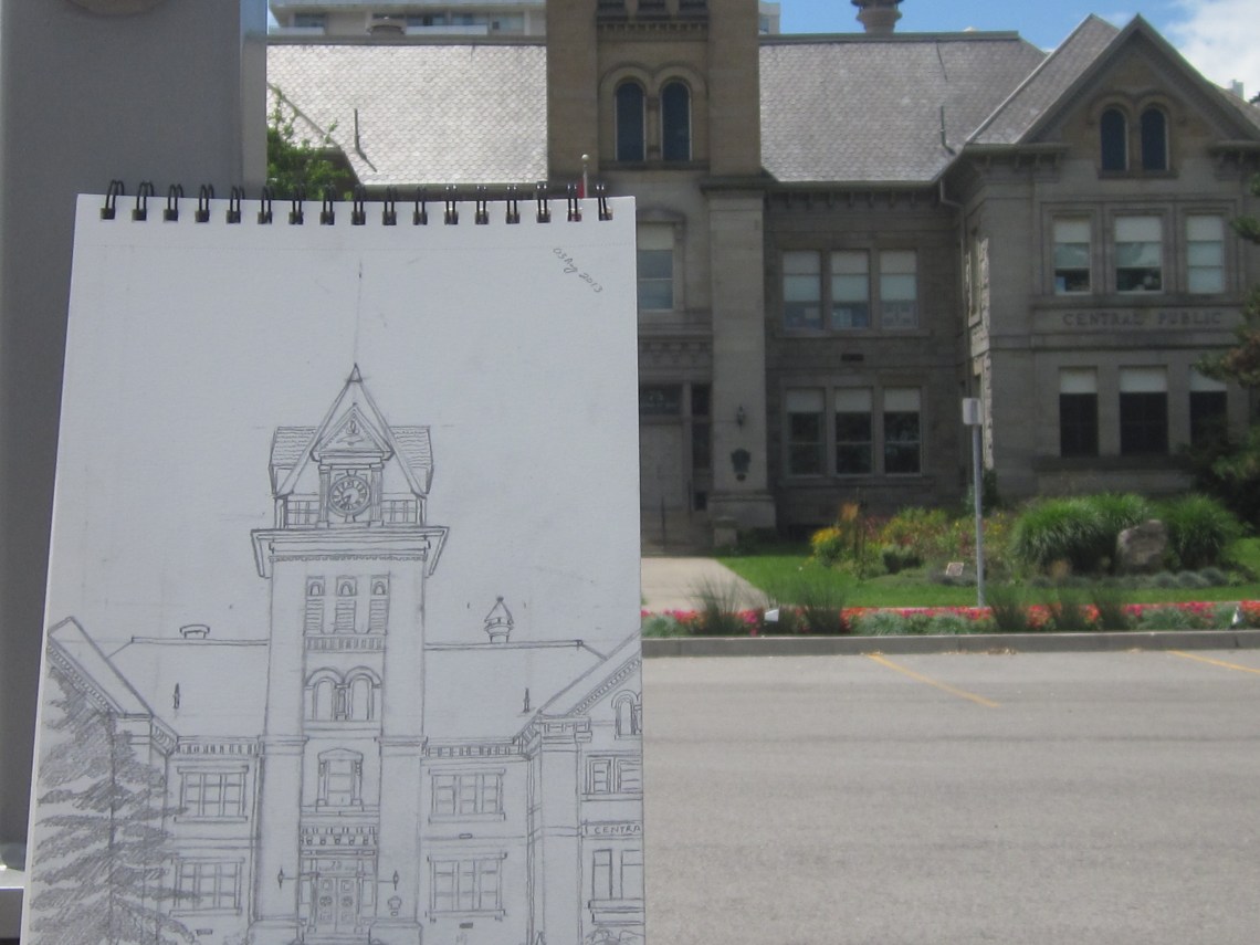 Completed pencil drawing