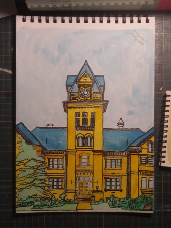 Completed Colour Ink sketch