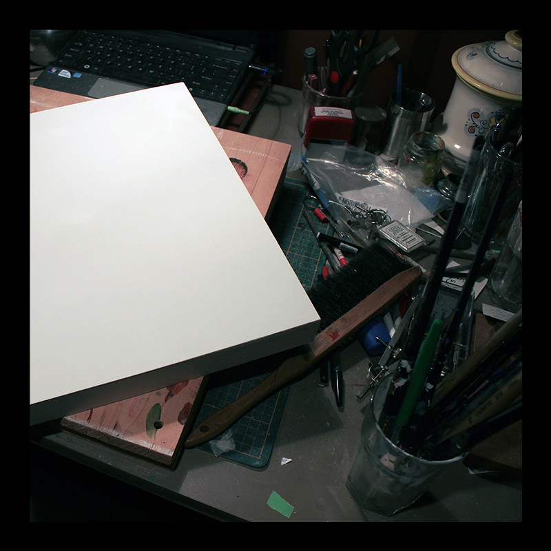 Preparing a Panel, Studio Work. Photo by @erskinec